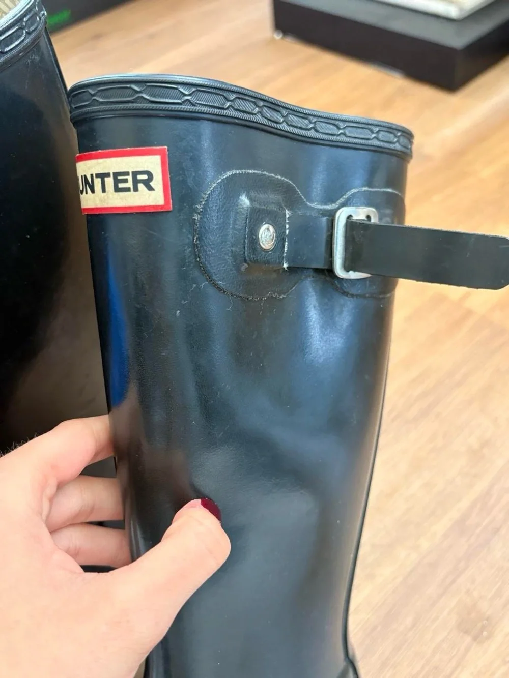 Black Hunter rain boots size US 3G